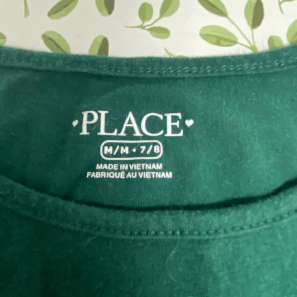 Children’s Place Girls Short sleeve Dress Size Med (7/8) Green - Picture 2 of 3